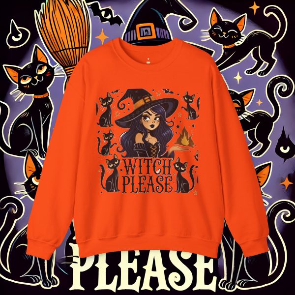 13061398582186611368_2048_custom.jpeg Witch Please Flame Sweatshirt - Halloween Unisex Crewneck